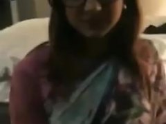 Indian Girl In Saree Passionate Blowjob And Ball Sucking